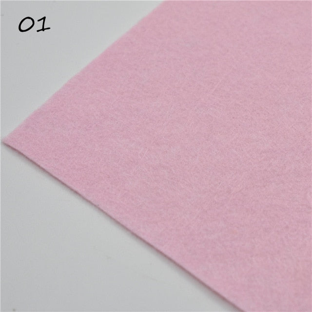1pc handmade felt fabric flowers diy craft feltro para artesanato for dolls fieltro felting wool30/15cm 60 colors