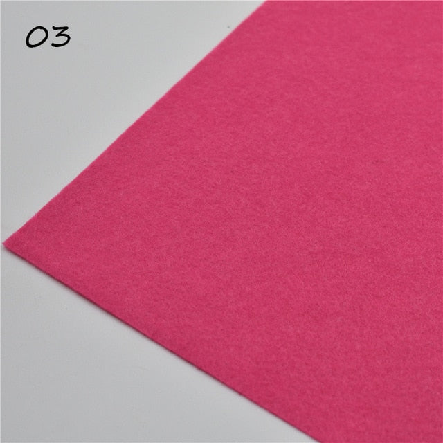 1pc handmade felt fabric flowers diy craft feltro para artesanato for dolls fieltro felting wool30/15cm 60 colors