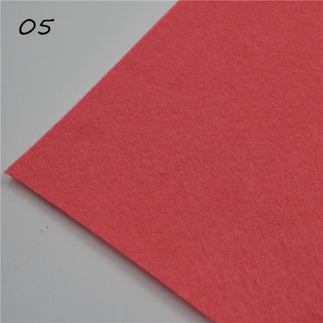 1pc handmade felt fabric flowers diy craft feltro para artesanato for dolls fieltro felting wool30/15cm 60 colors