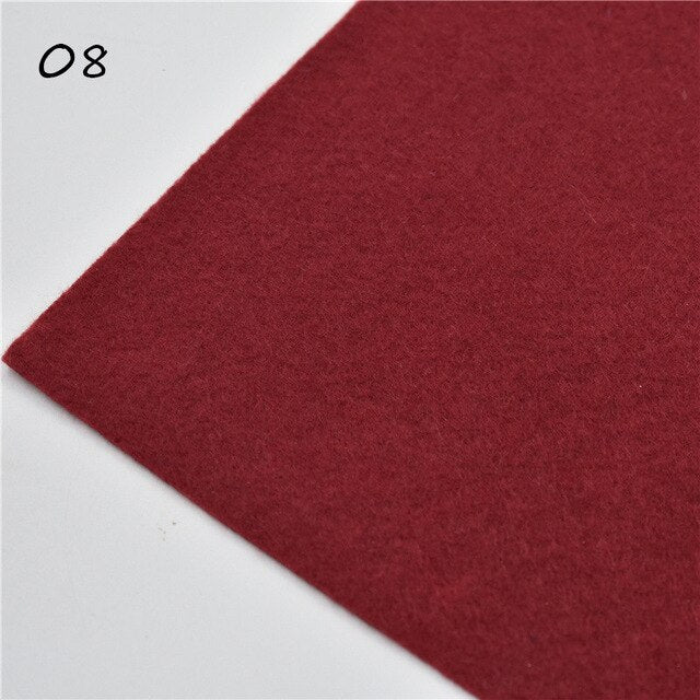 1pc handmade felt fabric flowers diy craft feltro para artesanato for dolls fieltro felting wool30/15cm 60 colors